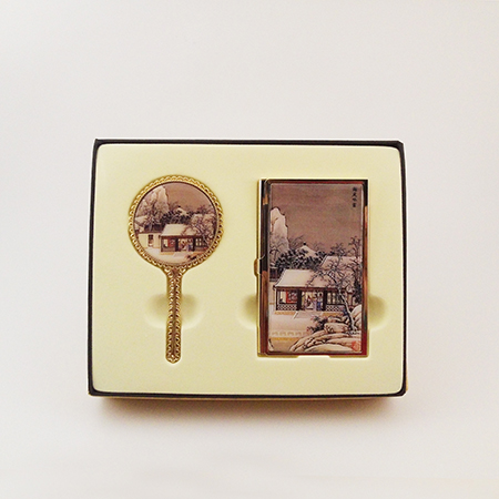 銅名片盒與修容鏡禮盒